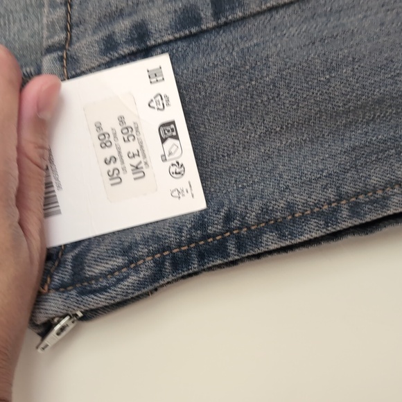 Zara $89  LACE DENIM DRESS BLUE GREY 6045/003 NWT S M L - Picture 11 of 13